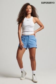 Blau - Superdry Jersey-Shorts mit Vintage-Logostickerei (745816) | 53 €