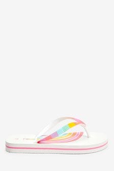 White/Rainbow Flip Flops (746596) | ₪ 23 - ₪ 35