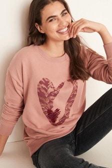 Rose Heart Graphic Sweatshirt (746993) | $31