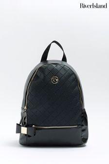 River Island Girls Embossed Bow Backpack