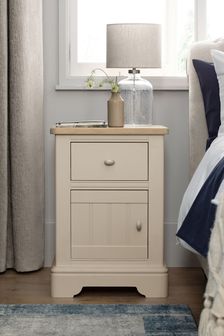 Stone Hampton Country Collection Luxe Painted Oak 1 Drawer Bedside Table (747400) | €365