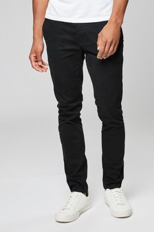 Black Skinny Fit Stretch Chino Trousers (747657) | KRW32,800