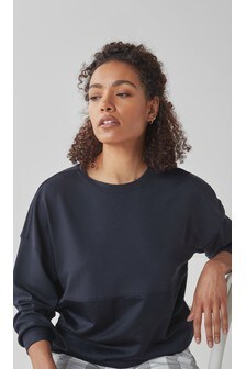 Sweat-shirt en tissus mélangés