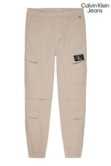 Fantovske pletene cargo hlače Calvin Klein Jeans Biege (748259) | €48