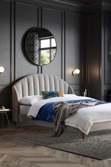 Opulent Velvet Light Grey Stella Upholstered Bed Frame (749110) | €725 - €950