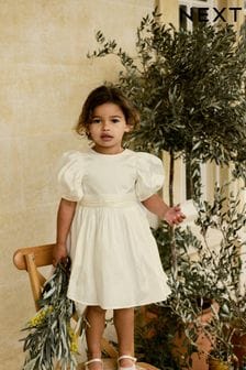 Ivory Taffeta Bridesmaid Dress (3mths-8yrs) (750090) | INR 3,749 - INR 4,410
