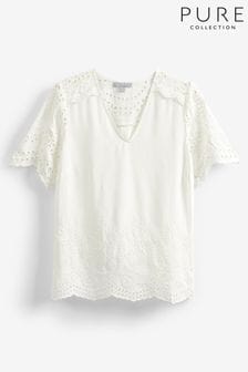 Pure Collection Broderie White Top (750197) | 84 €