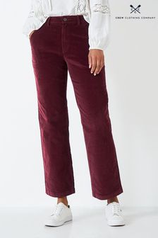 Crew Clothing Company Red Textured Cotton Regular Formal Trousers (750810) | €45