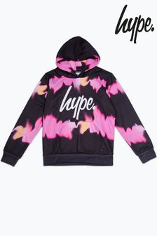 Hype. Girls Stripe Tie-dye Black Hoodie (751110) | $88