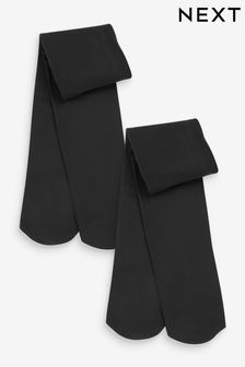 黑色 - 100D纖度學生襪褲2條裝 (751122) | NT$360 - NT$490