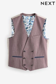 Różowy - Trimmed Suit Waistcoat (751709) | 240 zł