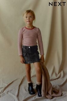 Charcoal Grey 100% Cotton Cargo Skirt (3-16yrs) (751767) | $22 - $31