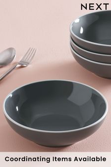 Charcoal Grey Warwick Set of 4 Pasta Bowls (753162) | ₪ 66