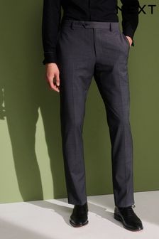Charcoal Grey Skinny Check Suit Trousers (753729) | SGD 104