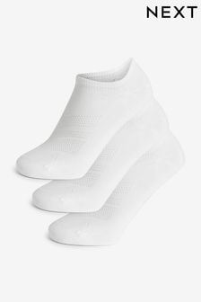 White Low Rise Sport Trainer Socks 3 Pack (753937) | AED32