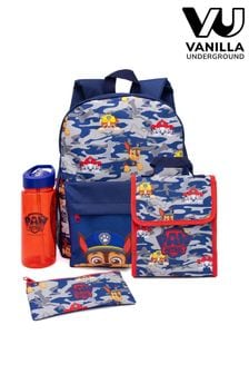 Vanilla Underground Blue Paw Patrol Unisex Kids Camo And Multi-Character Print 4 Piece Backpack Set (755052) | €44