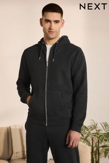 Black Zip Through Hoodie (755179) | $47