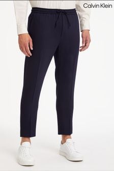 Calvin Klein Blue Virgin Wool Cropped Trousers (755202) | €95