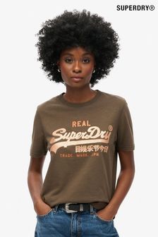 Deep Khaki Green Slub - Superdry Embellished Vl Graphic T-shirt (755216) | €46