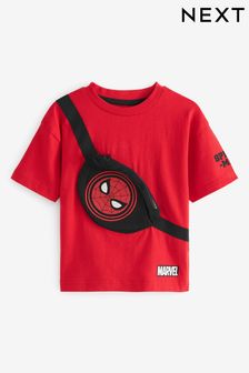 レッド - Marvel Spiderman 半袖 Bumbag Tシャツ (3 ヶ月～8 歳) (755229) | ￥2,000 - ￥2,340