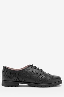 Black School Leather Chunky Brogues (755606) | TRY 413 - TRY 530