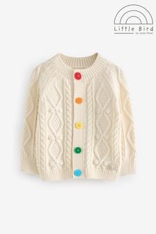 Little Bird by Jools Oliver Ecru Knitted Cable Cardigan (755812) | BGN 69 - BGN 86