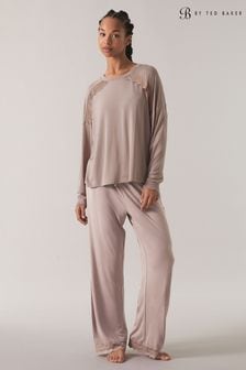 B by Ted Baker Mink Brown Modal Long Sleeve T-Shirt
