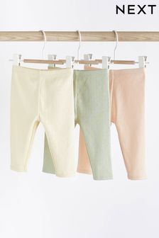 Sage Green Pointelle Baby Leggings 3 Pack (756400) | NT$580 - NT$670