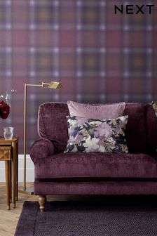 Purple Town and Country Check Wallpaper (757007) | CA$89