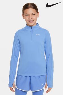 Albastru - Nike Dri-fit Long-sleeve 1/2 Zip Top (757085) | 227 LEI