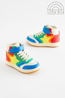 Little Bird by Jools Oliver Rainbow Star Hi-Top Trainers
