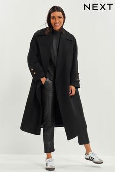 Black Relaxed Fit Overcoat (757738) | €57