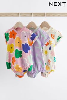 Baby T-Shirt Rompers 3 Pack