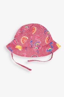 JoJo Maman Bébé Pink Flamingo UPF 50 Floppy Sun Hat (759476) | €22