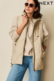 Neutral Quilted Gilet (759803) | SGD 98