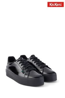 Czarne buty damskie Kickers Tovni Stack z lakierowanej skóry (759863) | 410 zł
