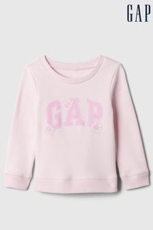 Розовый - Свитшот для малышей с блестками и логотипом Gap (новорожденных - 5 лет) (761087) | €20