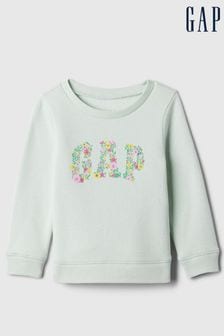 Gap Green Floral Graphic Logo Baby Sweatshirt (Newborn-5yrs) (761111) | €20