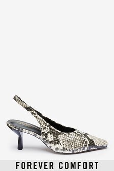 Chaussures en cuir à bride arrière et bout effilé Signature