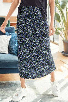 Jupe de maternité en jersey coupe en biais