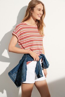 T-shirt à ourlet arrondi