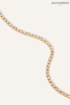 Accessorize Gold-Plated Pearl Sparkle Tennis Bracelet (764121) | €20