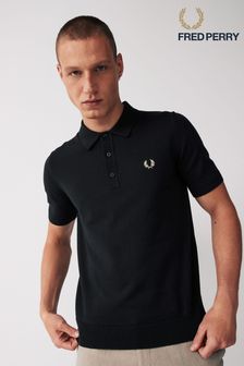Fred Perry Merino Wool Blend Knitted Polo Shirt (764567) | SGD 232