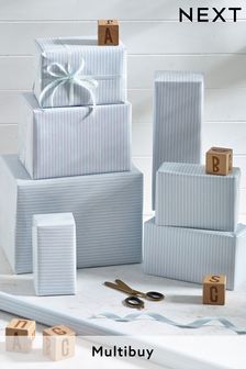 Blue Striped 10 Metre Wrapping Paper