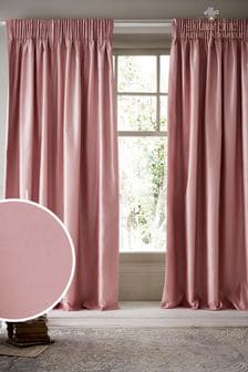 Shabby Chic by Rachel Ashwell® Pink Pencil Pleat Faux Slub Silk Blackout Thermal Curtains (764861) | €68 - €136