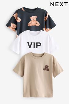 Negro/Blanco - Pack de 3 camisetas de manga corta con personaje (3meses-7años) (765239) | 18€ - 24 €