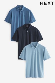 Blue Mix Jersey Polo Shirts 3 Pack (765355) | OMR17