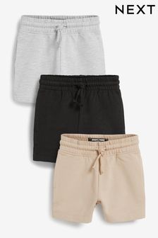 Stone/Charcoal/Grey Jersey Shorts 3 Pack (3mths-7yrs) (766077) | 9,370 Ft - 11,450 Ft