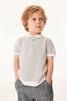 Knitted Textured Polo Shirt (3mths-7yrs)