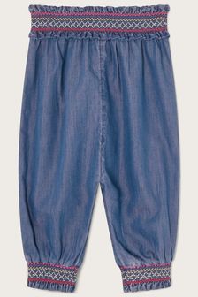 Monsoon Baby Blue Stitch Detail Chambray Trousers (766628) | €10 - €11